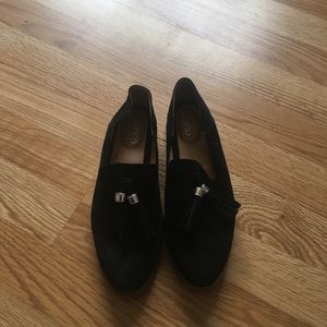 Black Suede Loafers - Franco Sarto